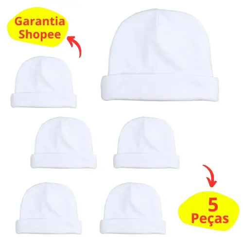 Kit com 5 toucas para personalizar, suedine 100% algodão