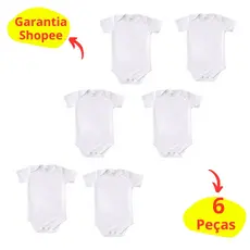 kit 6 body manga curta LISO suedine 100% algodão para personalização pintura e outros