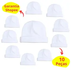 Kit com 10 toucas de bebê para personalizar, bordar e para o dia a dia para suedine 100% algodão para revenda
