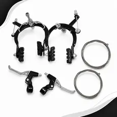 Kit Freio Ferradura Aço+Manete de Aluminio+Cabos de Freio