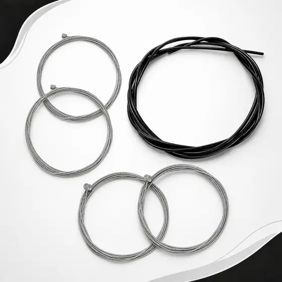 Cabos + Conduites C/teflon P/ Freio E Marcha Bike Completos