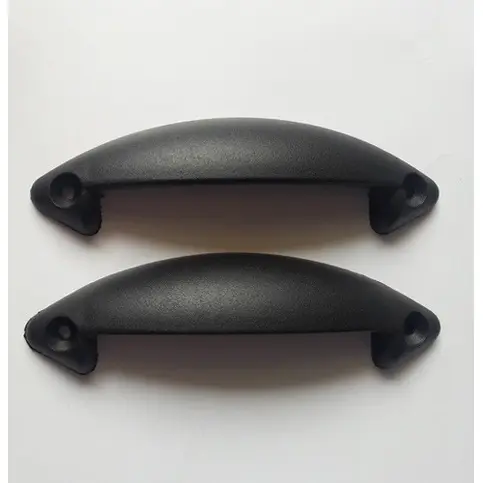 Puxador preto para cama box / portas / Armários -  Alça Plástica  (1 PAR).