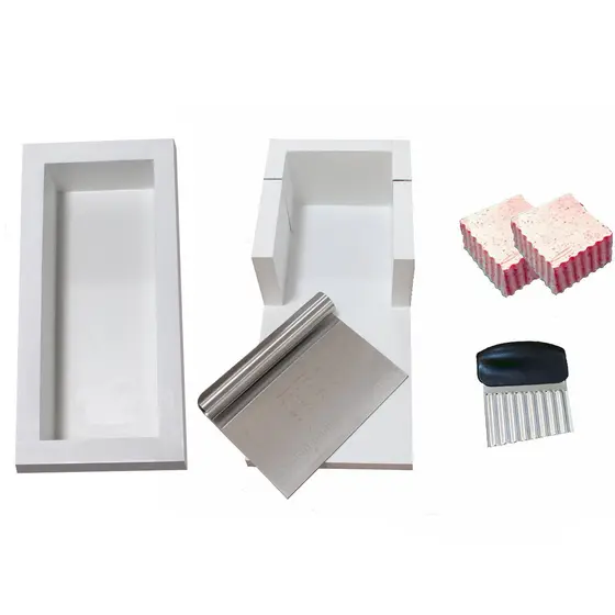 Forma Sabonete Artesanal 1kg + Cortador 2,5 cm + 02 espatulas