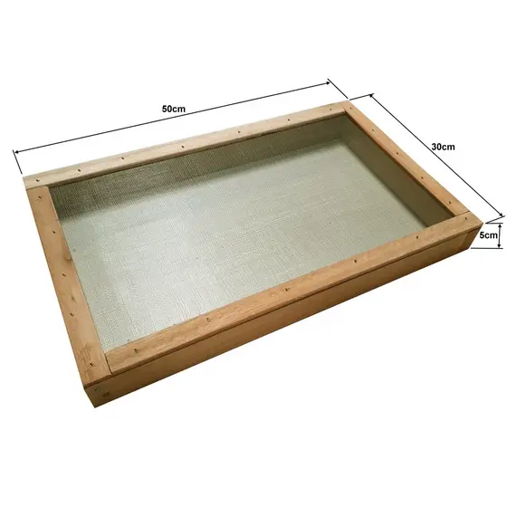 Peneira para Farinha, Tapioca, Areia Fina, Café pó, Cal E Outros 50x30 - Malha 26 abertura 1.2x1.2mm