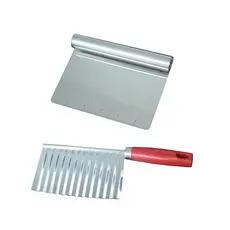 Saboaria Espatula inox de corte+Espatula inox ondulada para decoração