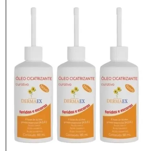 Dermaex Óleo De Girassol Cicatrizante 3 X 100ml