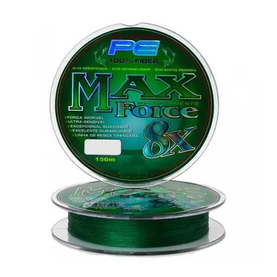 Linha de Pesca Multifilamento Max Force 8x Verde 150m