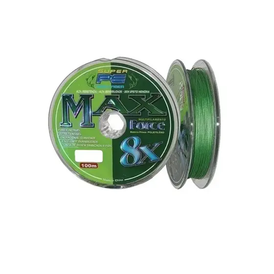 Linha Multifilamento Max Force 8x Verde com 100m