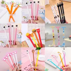 50 Estilos Caneta De Gel De Silicone Com Desenho De Animais/Frutas/Alimentos/Artigos De Papelaria 1 peça