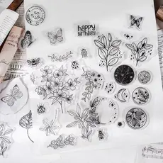 Carimbo De gel De Sílica Transparente vintage Com Letras/Álbum/Artesanato
