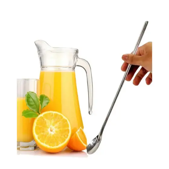Combo 10 8 5 e 3 Colheres Bailarina Inox de 30cm para Sucos e Drinks Colheres de Longo Alcance para Jarra