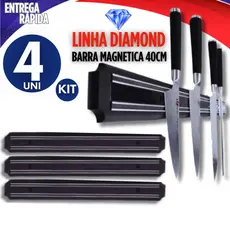 Jogo 4 Barra 33CM Suporte Magnético Paredes, Portas, Facas e Ferramentas Organizador Utensílios Imã Faqueiro