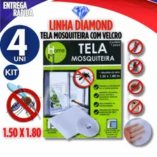 Jogo 4  Telas Mosquiteiro 150x180cm Velcro Adesivo Anti Inseto Qualidade Garantida