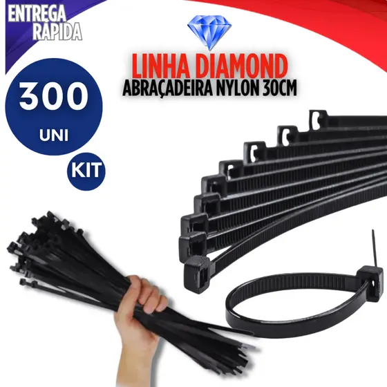 Combo 300 Abraçadeira De Nylon Enforca Gato 25cm comprimento total Cinta Plástica Qualidade Garantida Multiuso