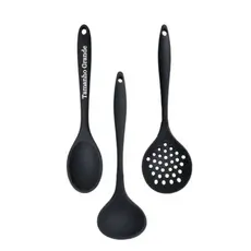 KIT SILICONE ESCUMADEIRA CONCHA E COLHER ARROZ AGUENTA ALTAS TEMPERATURAS