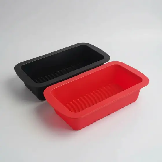 Kit 3 Forma Pão Bolo Assadeira Silicone Retangular Grande