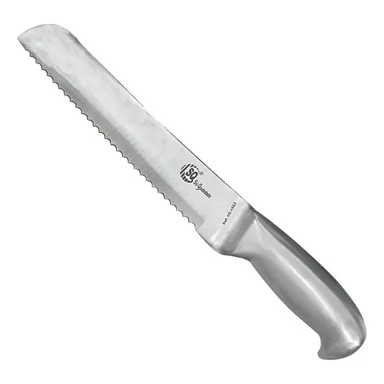 Faca De Pão Sq Aço Inox Serrilhada 20cm Lavável Na Lava-louças Cinza-escuro