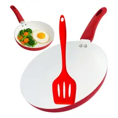 Frigideira Cerâmica Antiaderente 16cm Com Cabo De Silicone