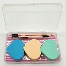 Kit pra Maquiagem, Esponjas Para Com Pinceis E Escova sobrancelhas.