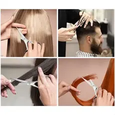 14cm "/16cm, 19cm " Tesoura De Cabeleireiro Cabelo , Corte Lâmina De Aço Inoxidável Premium Com Borda Afiada E Salão
