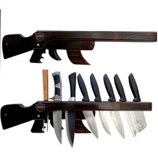 Porta Facas em Madeira de Parede Black ops Rifle AK-47