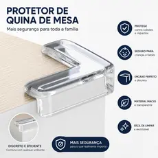 4/8/12/16/20 Protetor de Quina de Mesa Silicone com Adesivo Protetor de Canto Segurança para Crianças e Bebês