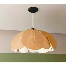 Luminária Pendente de Fibra de Buriti Natural Artesanal | Lustre Decorativo Sustentável – Casa Taika