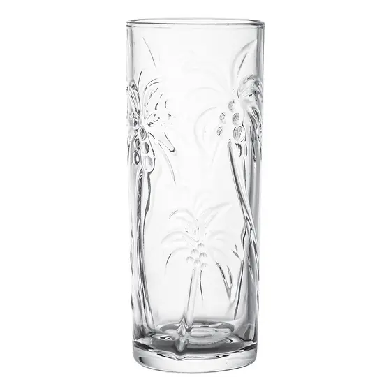 Vaso De Vidro Lapidado Decor Sala Festa Flores 10x24,5belize