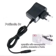 Fonte Para Mini Maquina De Costura Portátil 6v plug P2 Bivolt  C/NF