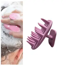Escova Massageadora Para Lavar os Cabelos de Silicone