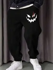 Calça Moletom Unissex Desenho Calça Inverno Lançamento Calça Casual Tecido Macio