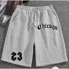 Bermuda Masculina Moletom Chicago 23 Bermuda Casual Leve Confortável Tecido Macio