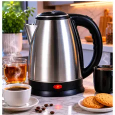 Chaleira Elétrica Inox 1,8L 1000W 127V 220 v  Água Quente Rápida Ideal