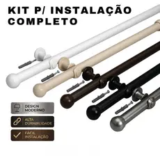 Varão Completo de Madeira 1,00mt a 3,00mt para Cortina Resistente Várias Cores e Tamanhos Envio Full Imedito