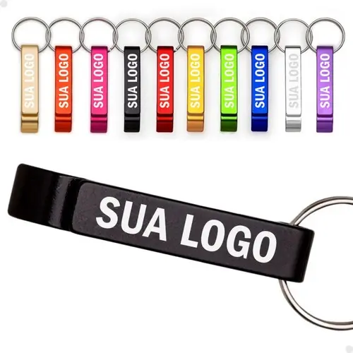 40 Chaveiros Personalizados Com Logomarca nome Abridor de garrafa e latas Laser