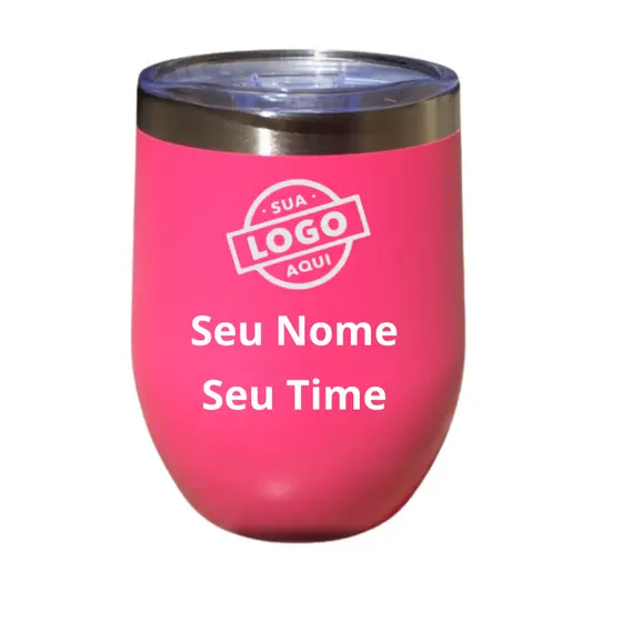 Copo Térmico Cuia 360 ml Liso com Tampa Aço Inox com Dupla Camada