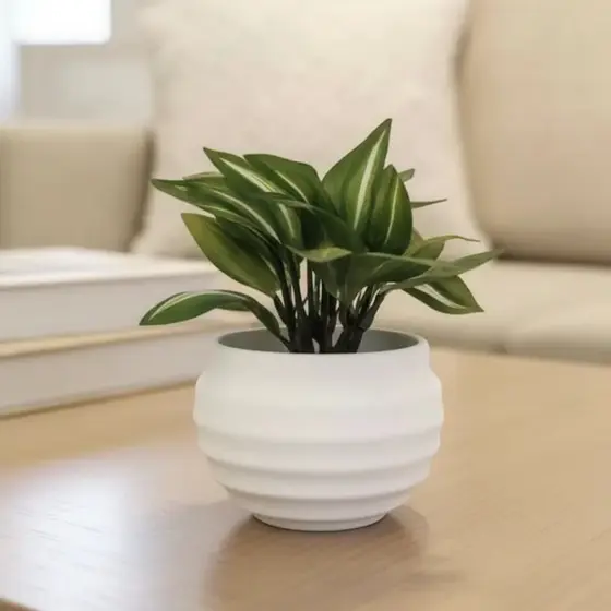 Mini Planta Artificial Decorativa com Vaso | Arranjo Realista para Casa e Escritório