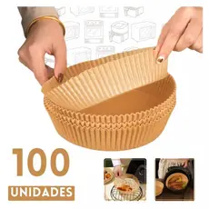 Tapete Forma De Airfry Descartável Redondo Antiaderente Para Cozimento 50,100,200,300 Unidades