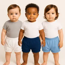 Kit 3 Shorts Bombacho Infantil Bebê Menino Super Confortável e Leve