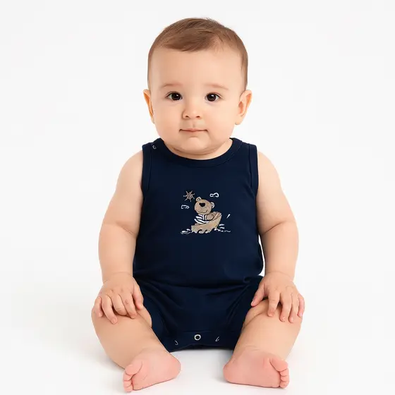 Macacão Infantil Bebê Menino Básico Super Macio e Leve Lançamento