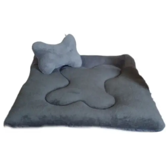 colchonete tapete cama pet tipo almofada cinza 50x50 🐶