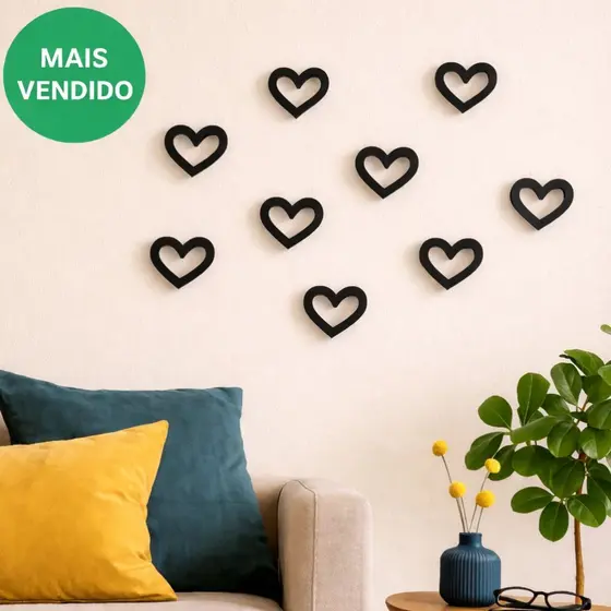 Quadro Coração Decorativo de parede Mini Decoração Sala Artesanato para decorações DIY