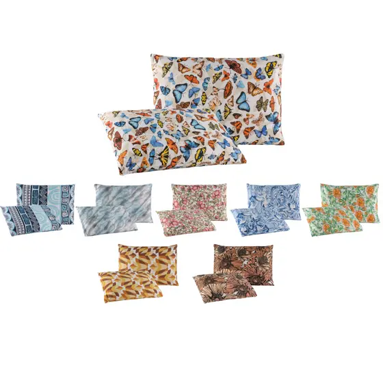 Kit 02 Fronhas C/ Zíper Malha 100% Algodão Estampada Fio Penteado 30/1