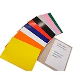 20 PASTAS PAPEL DUPLEX 250GR COM GRAMPO TRILHO DE PLASTICO EM 9 CORES VIVAS ESCOLHA