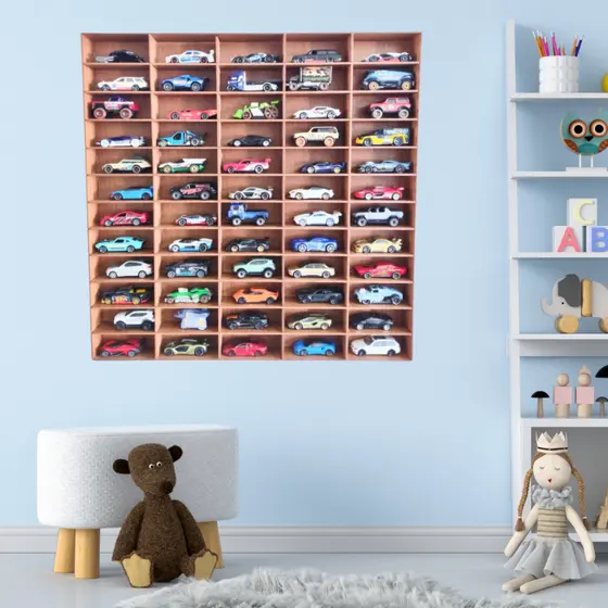 Prateleira Para Carrinhos Infantil Brinquedo Decoração