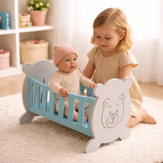 Berço De Bebe Reborn Caminha Para Bonecas Bercinho