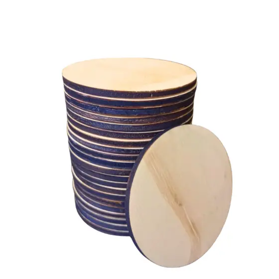 Porta-Copos de Madeira Jogo De Mesa Pinus Natural | Kit | Decoração Mesa Posta | Proteção p/ Móveis