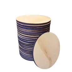 Porta-Copos de Madeira Jogo De Mesa Pinus Natural | Kit | Decoração Mesa Posta | Proteção p/ Móveis