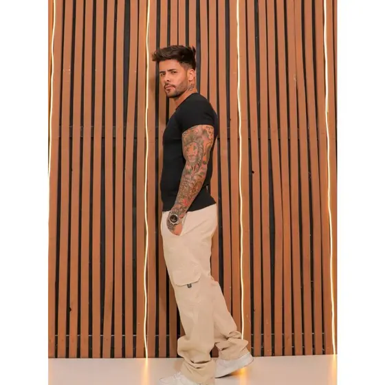 CALÇA CARGO BALÃO RETA BOCA LARGA