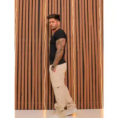 CALÇA CARGO BALÃO RETA BOCA LARGA